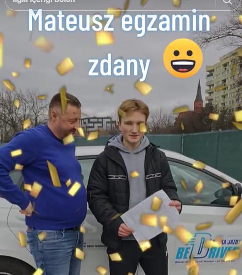Mateusz — egzamin zdany z Adamem Poniewozik